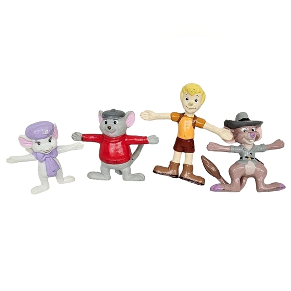 Vintage 90s Applause‎ Disney Rescuers Down Under PVC Figurines Lot of 4 C94 - Picture 1 of 8